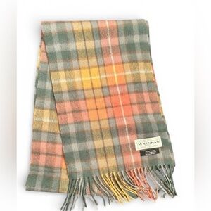 NWOT Made in Ireland McKennas Antique Buchanan 100% Lambswool Plaid Scarf